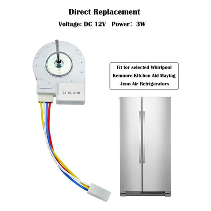 W10822580 Refrigerator Evaporator Fan Motor for Whirlpool, Maytag, and Kenmore - Compatible with W10255195, 2259385, 4283312 - PrecipFilter