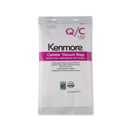 Genuine 6-Pack Кеnmоrе Canister Vacuum Bags 53292 Type Q - C HEPA for Canister Vacuums Cleaner - PrecipFilter