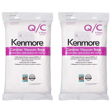 Kenmore Style Q/C 20-53292 5055 50557 50558 HEPA Filtration Canister Vacuum Bags. Pack 1 in 6 - PrecipFilter