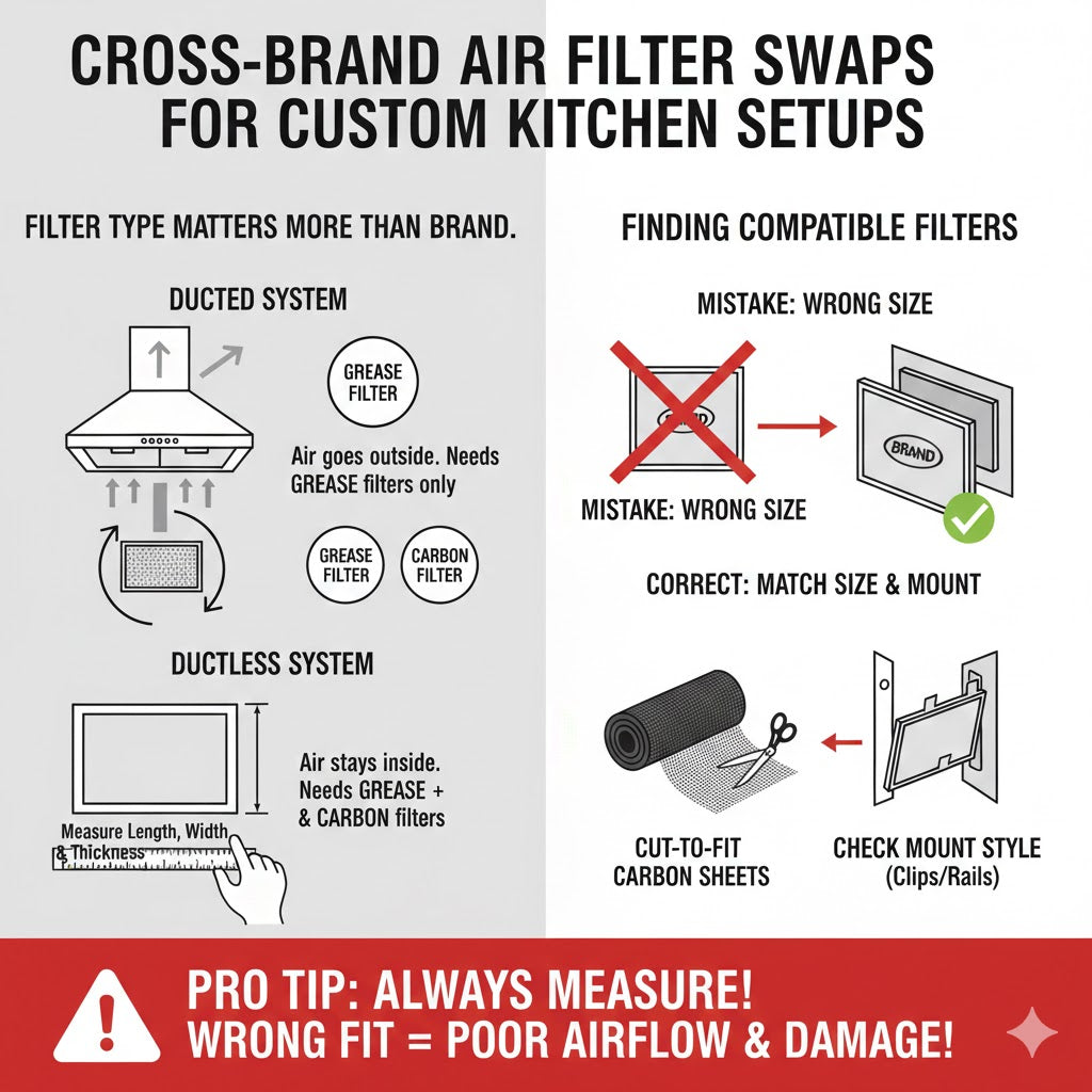 Cross-Brand Air Filter Swaps for Custom Kitchen Setups