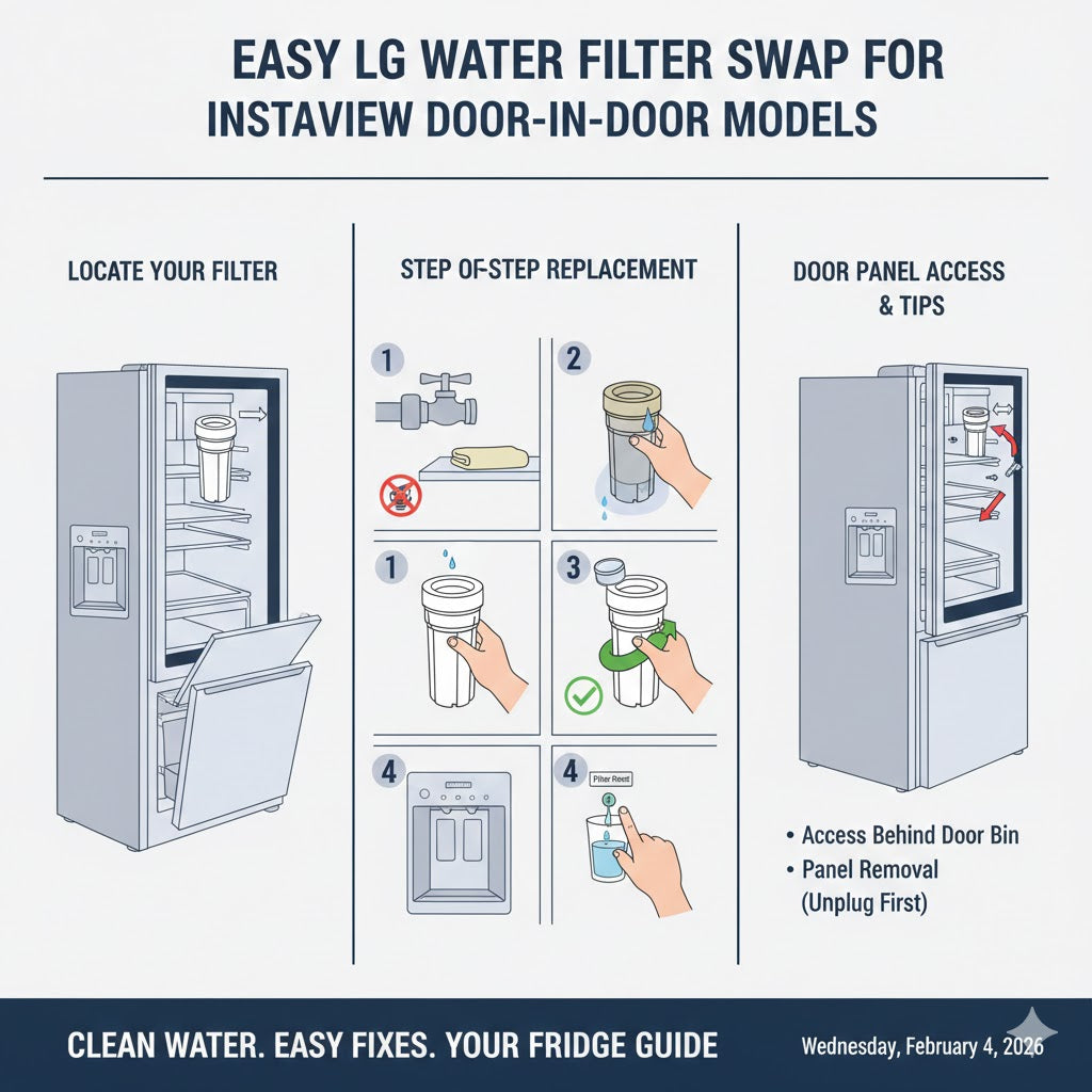 Easy LG Water Filter Swap for InstaView Door-in-Door Models