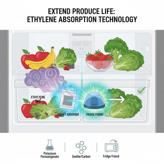Ethylene Absorption Technology to Extend Produce Shelf Life in Fridges