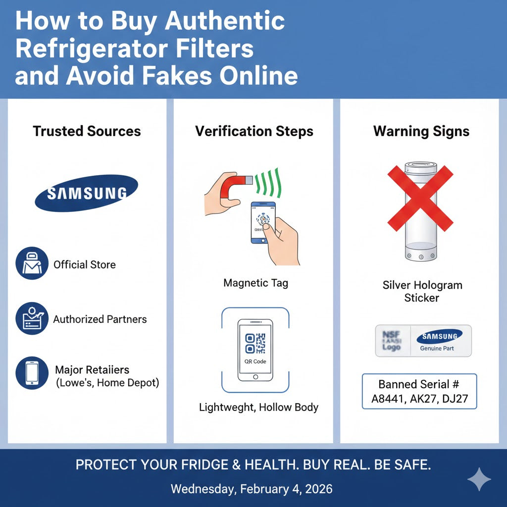 How to Buy Authentic Samsung Refrigerator Filters and Avoid Fakes Online