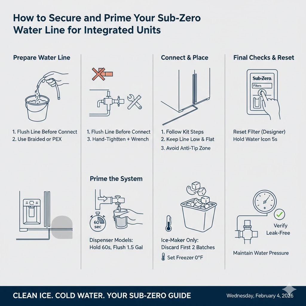 How to Secure and Prime Your Sub-Zero Water Line for Integrated Units