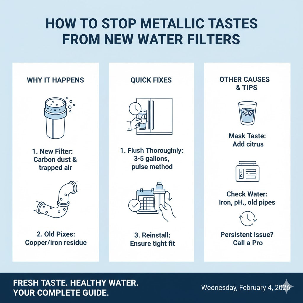 How to Stop Metallic Tastes from New Water Filters