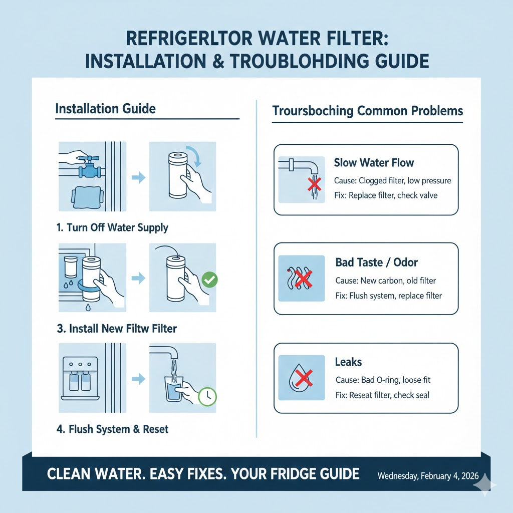 Installation and Troubleshooting for Refrigerator Water Filters