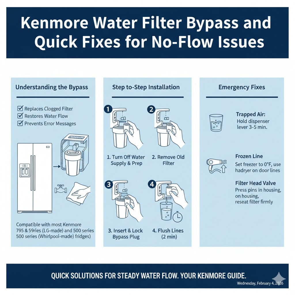 Kenmore Water Filter Bypass & Quick Fixes for No-Flow Issues