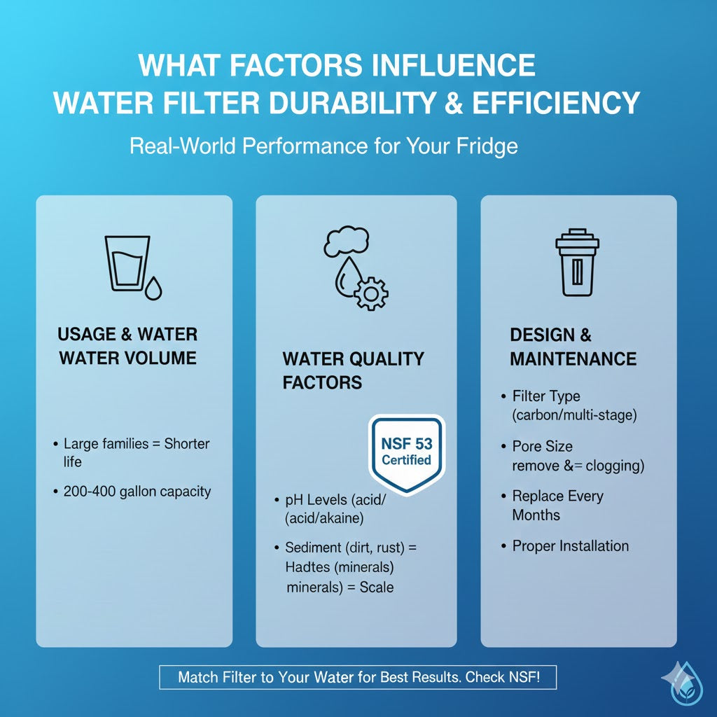 What Affects the Lifespan and Efficiency of Refrigerator Water Filters?