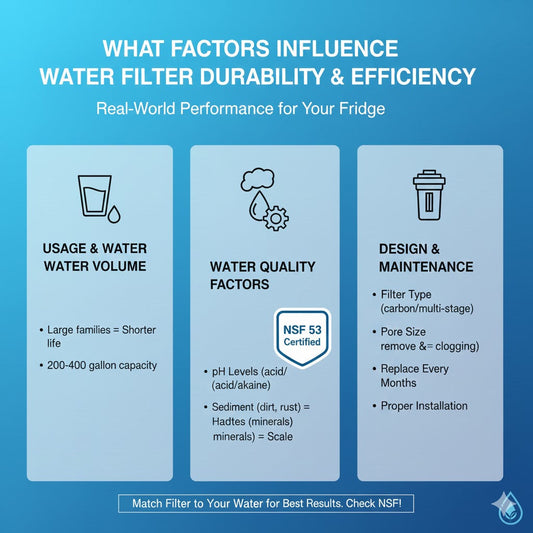 What Affects the Lifespan and Efficiency of Refrigerator Water Filters?
