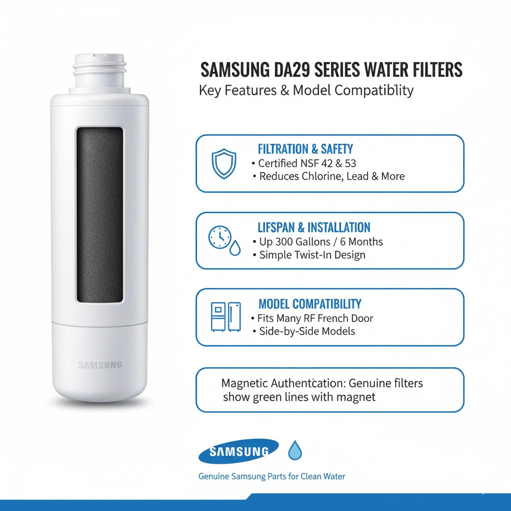 Learn about Samsung DA29 series water filters