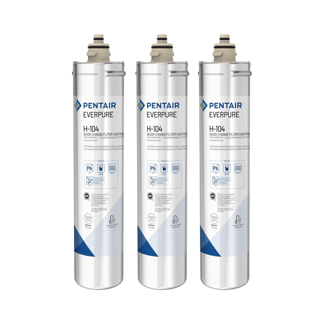Pentair Everpure H-104 Quick-Change Filter Cartridge, EV96121 Everpure H-104 Drinking Water System