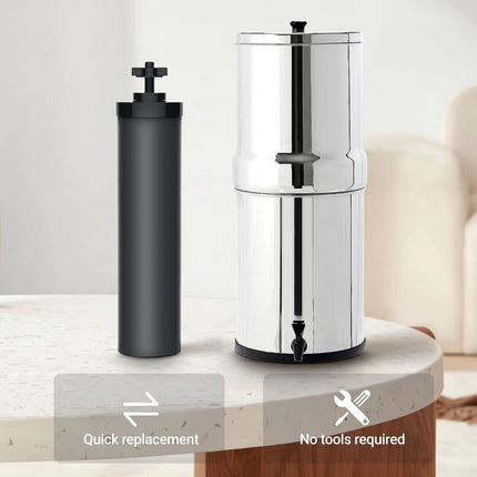 Black Berkey BB9-2 Water Filter Replacement Elements for Berkey Filtration Systems - 2 Pack - PrecipFilter