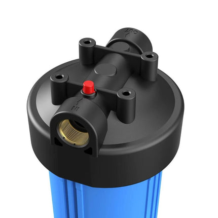 DB10P Whole House Water Filter Housing, 10" x 4.5" Filtration Cartridge with 1" NPT Port and Pressure Release Button - PrecipFilter