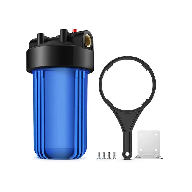 DB10P Whole House Water Filter Housing, 10" x 4.5" Filtration Cartridge with 1" NPT Port and Pressure Release Button - PrecipFilter