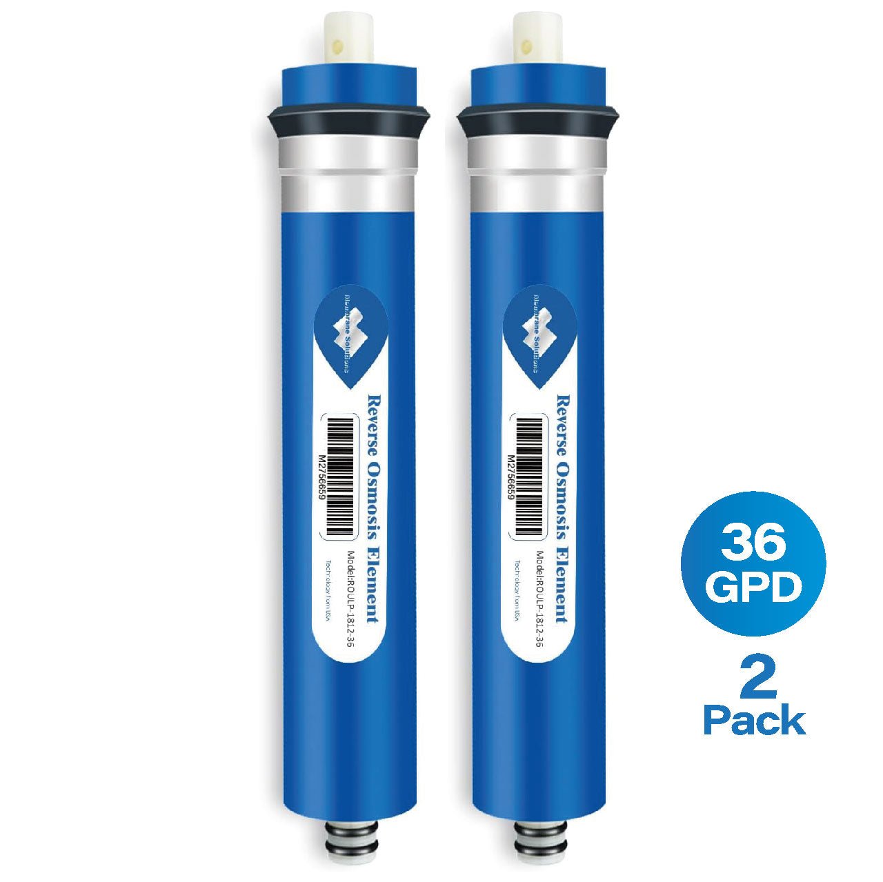 Membrane Solutions RO 50/75/100/ 150 GPD Reverse Osmosis Filter Replacement for Under - Sink Water Purifier Systems - PrecipFilter