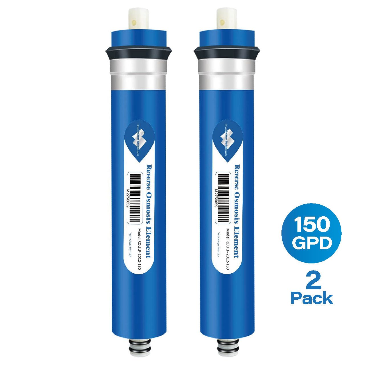 Membrane Solutions RO 50/75/100/ 150 GPD Reverse Osmosis Filter Replacement for Under - Sink Water Purifier Systems - PrecipFilter
