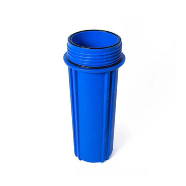 Standard 2.5x10" Blue Whole House Water Filter Housing with 3/4" NPT & Pressure Release - PrecipFilter