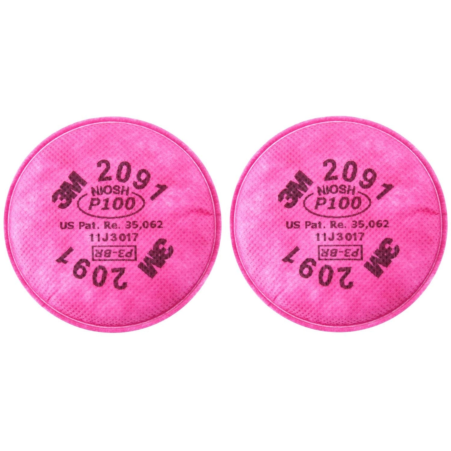 3M 2091 P100 Particulate Filter, Pink, 3 Pairs - PrecipFilter