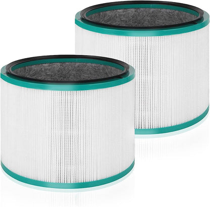 Dyson 360° Glass HEPA Filter (HP01, HP02, DP01) Air Purifier Replacement, 1 Count, Silver/Green - PrecipFilter