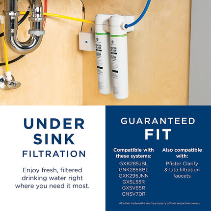 GE FQK2J Under Sink Replacement Water Filter - Replace Every 6 Months for Best Results. - PrecipFilter