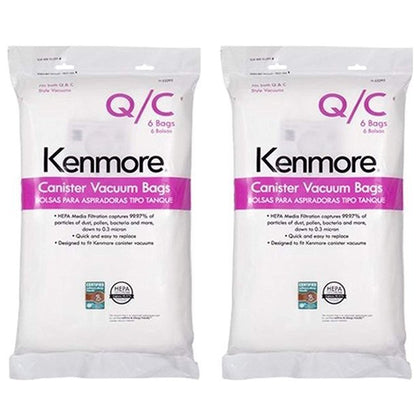 Kenmore Style Q/C 20-53292 5055 50557 50558 HEPA Filtration Canister Vacuum Bags. Pack 1 in 6 - PrecipFilter