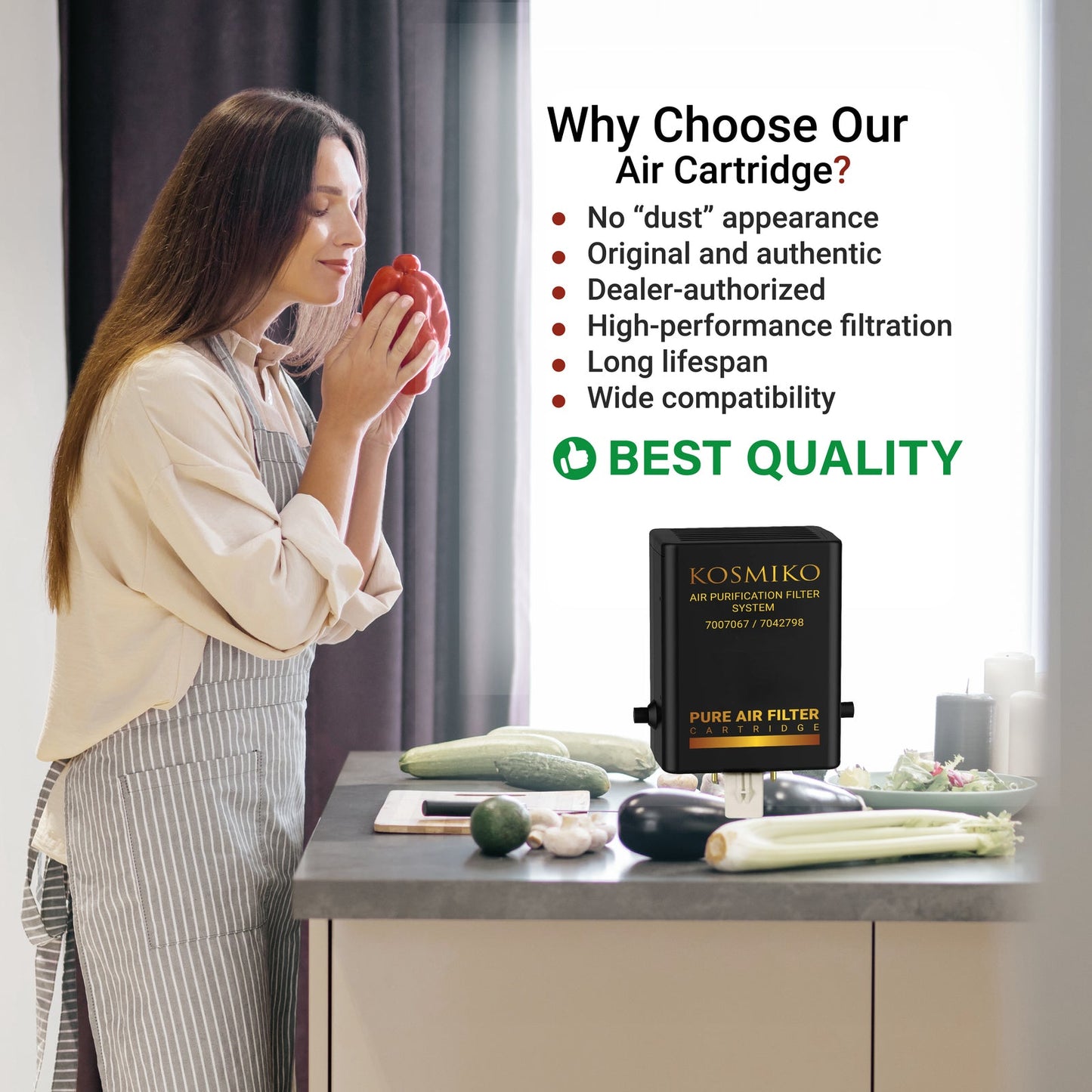 Kosmiko Air Purification Cartridge – 7007067 Refrigerator Air Filter Cartridge - PrecipFilter