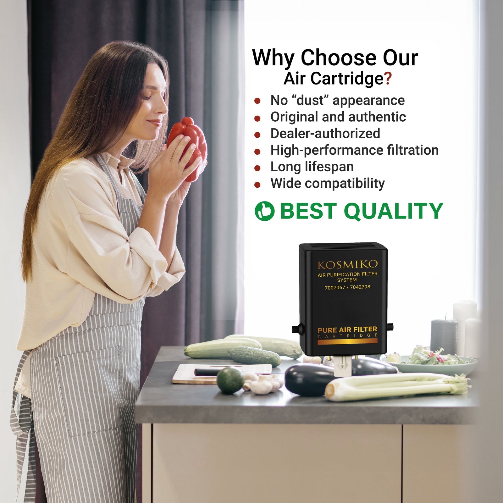 Kosmiko Air Purification Cartridge – 7007067 Refrigerator Air Filter Cartridge - PrecipFilter