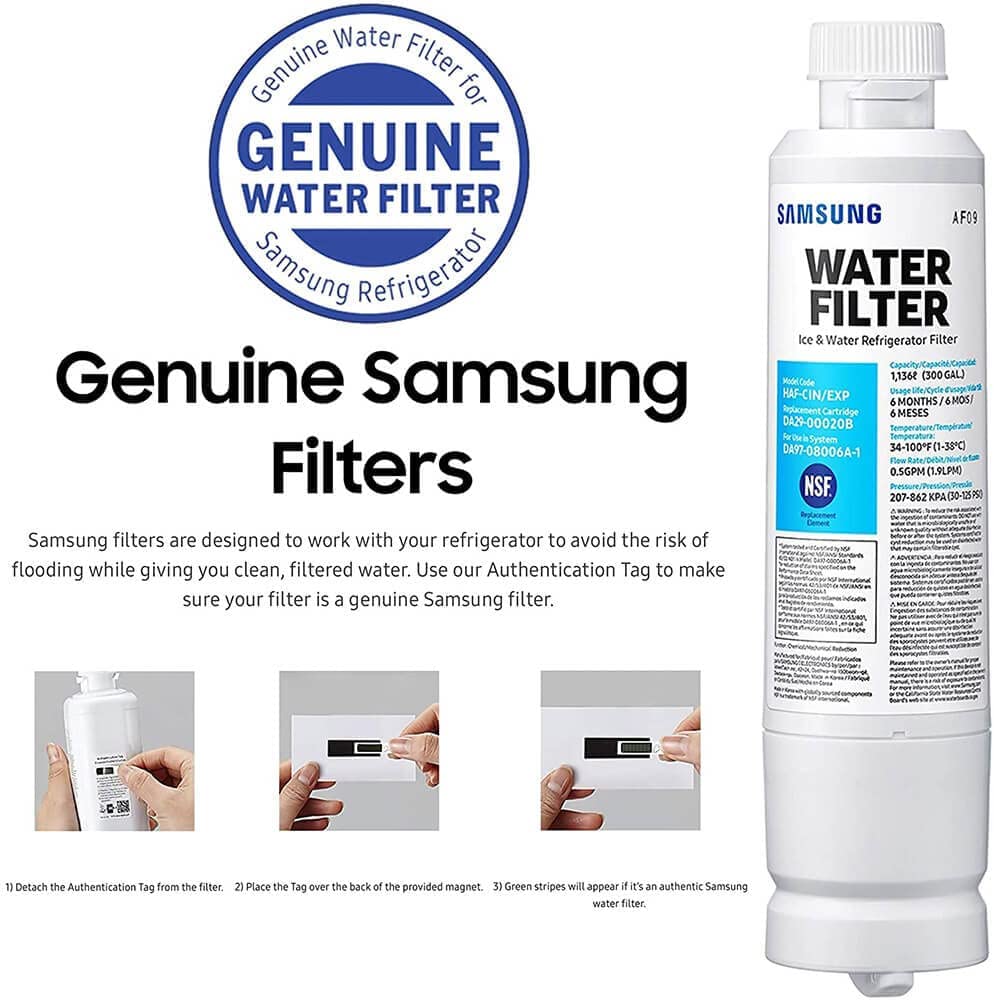 SAMSUNG DA29-00020B Genuine HAF-CIN/EXP Refrigerator Water Filter