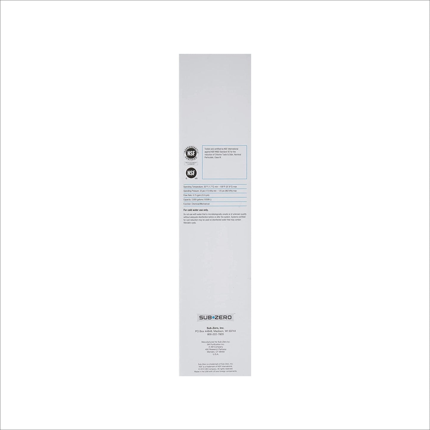 SUB-ZERO 7012333 UC-15 Ice Maker Water Filter - PrecipFilter