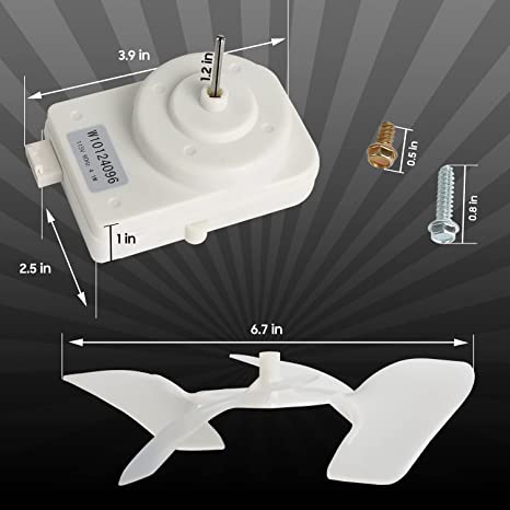 W10124096 Refrigerator Condenser Fan Motor Kit For Whirlpool AP431865, PS1957416 - PrecipFilter